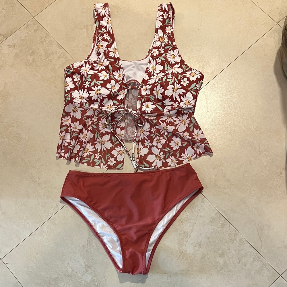 Floral Red Women's Intimate Set